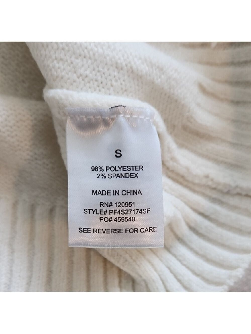 Elegant Cream Off-Shoulder Sweater - Picture 8 of 8